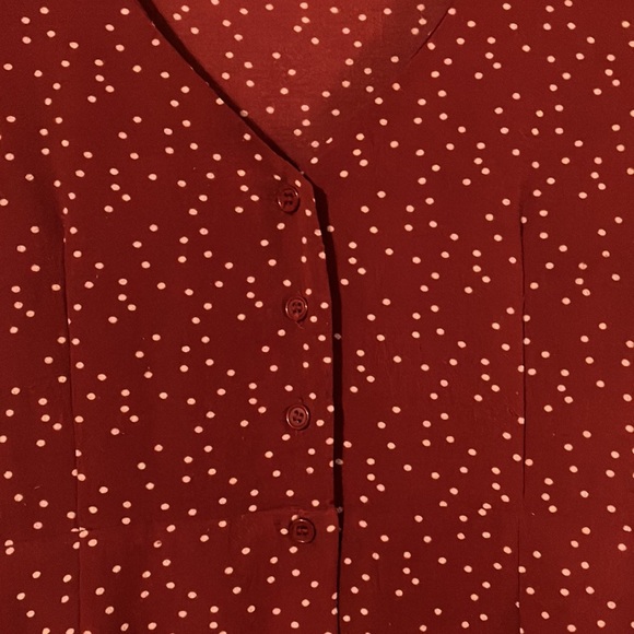 Forever 21 Polka Dot Button Down Dress - Picture 2 of 3